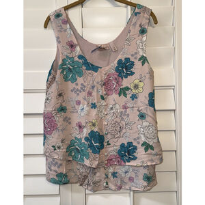 New Buckle Willow & Root Floral Layered Print Tank Small Pink Women
